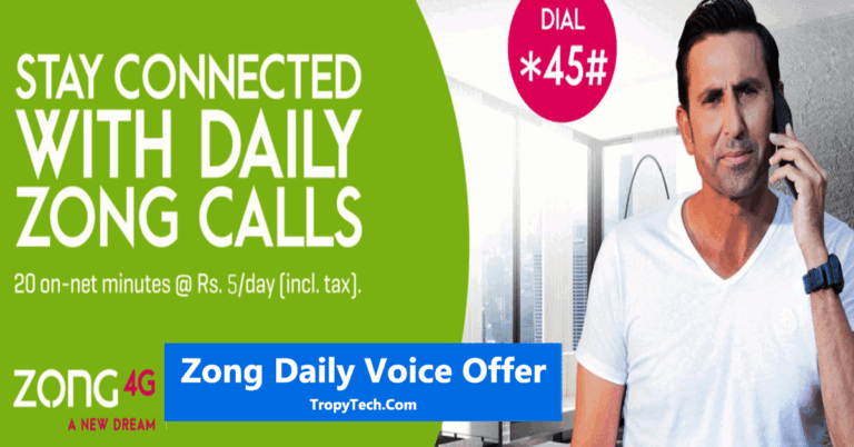 Zong Daily Voice Offer Code – Best Call Package Minutes Details